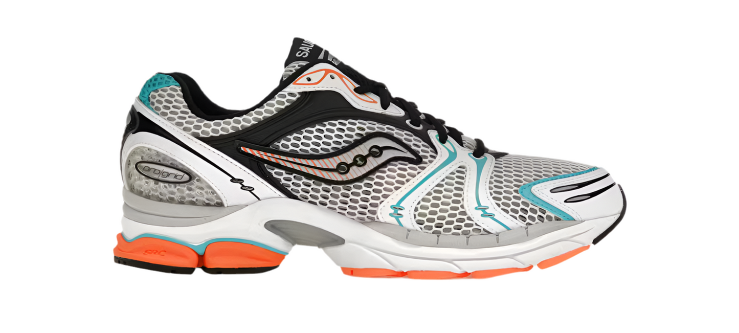 Saucony progrid triumph 4 blanche orange sarcelle