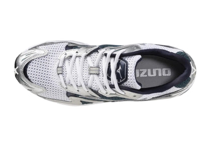 BASKETS MIZUNO WAVE RIDER 10 VERTES ET ARGENTÉES –